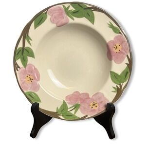 Franciscan Desert Rose Rimmed Soup Bowl 8.5" Flower Backstamp - Set Of 4